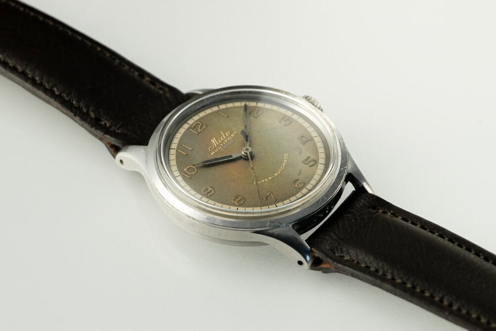 1940'S MIDO MULTIFORT EXTRA, GILT DIAL, 34MM, STEEL • Vintage